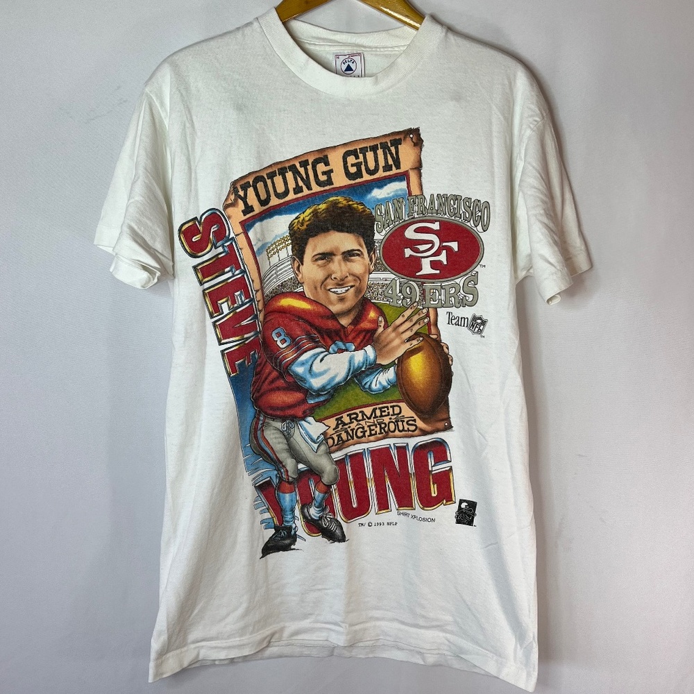 Delta Men's M | Medium White Red NFLP San Francisco 49ers Steve Young 1993 VTG